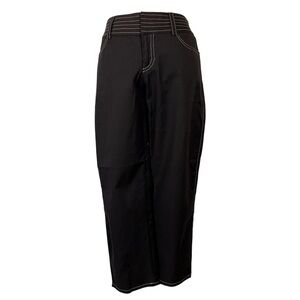 Nanette Lepore Straight Leg Crop Pants Women’s 4 Black Mid Rise Capri Casual